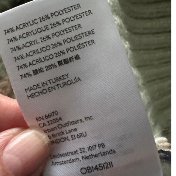 Anthropologie Mint Green‎ Fair Isle Heavy Knit Turtleneck Tunic Sweater XS - Picture 7 of 9